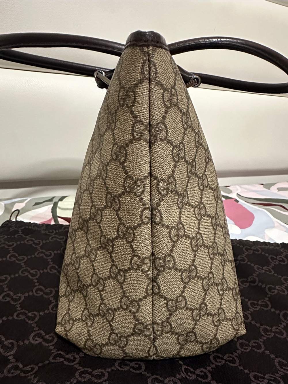 Gucci Beige/Brown Monogram PVC Tote - Picture 5 of 15